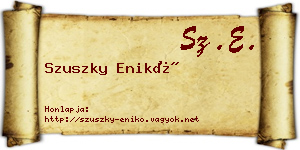 Szuszky Enikő névjegykártya